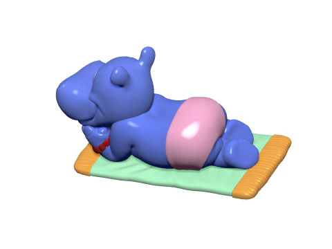 HIPPO BABSI BABY FOR 3D PRINT STL 3D Print Model