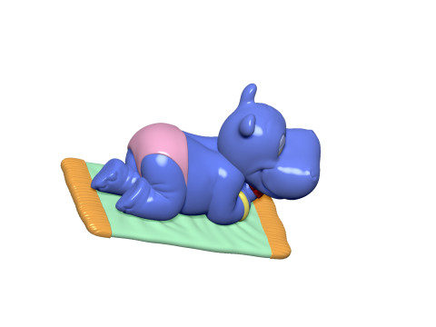 HIPPO BABSI BABY FOR 3D PRINT STL 3D-Druckmodell