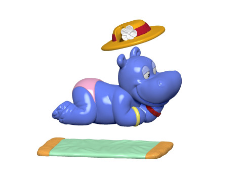 HIPPO BABSI BABY FOR 3D PRINT STL 3D-Druckmodell