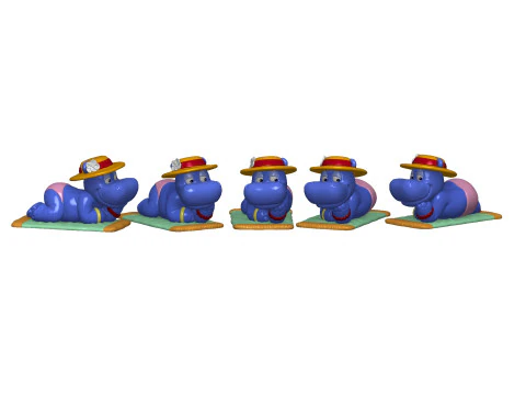 HIPPO BABSI BABY FOR 3D PRINT STL 3D Print Model