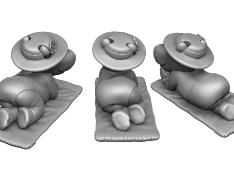 HIPPO BABSI BABY FOR 3D PRINT STL 3D-Druckmodell