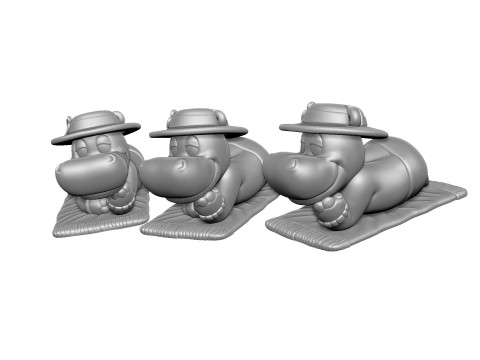HIPPO BABSI BABY FOR 3D PRINT STL 3D-Druckmodell