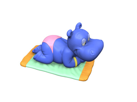 HIPPO BABSI BABY FOR 3D PRINT STL 3D-Druckmodell