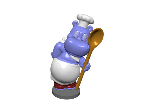 HIPPO EMIL EINTOPF FOR 3D PRINT STL 3Dプリントモデル