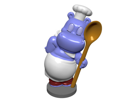 HIPPO EMIL EINTOPF FOR 3D PRINT STL Modello di stampa 3D