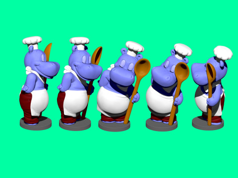 HIPPO EMIL EINTOPF FOR 3D PRINT STL Modello di stampa 3D