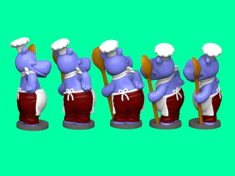 HIPPO EMIL EINTOPF FOR 3D PRINT STL 3D Print Model
