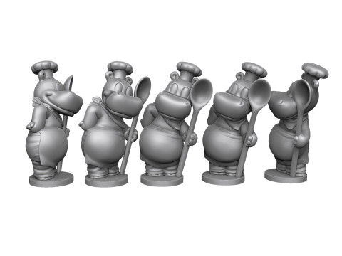 HIPPO EMIL EINTOPF FOR 3D PRINT STL Modello di stampa 3D