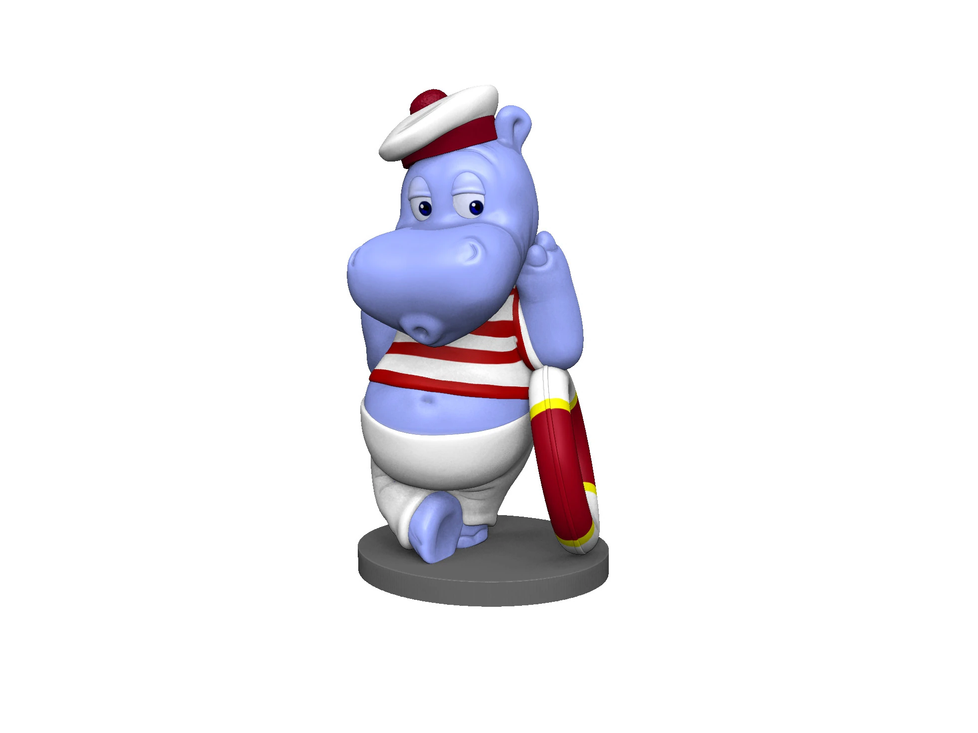 HIPPO FREDDY FLAUTE FOR 3D PRINT STL 3D Print Model .c4d .max .obj .3ds .fbx .stl .blend 