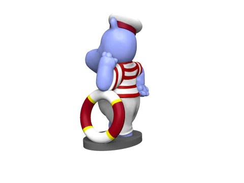 HIPPO FREDDY FLAUTE FOR 3D PRINT STL 3D Print Model