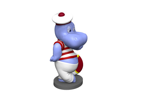 HIPPO FREDDY FLAUTE FOR 3D PRINT STL Model Cetak 3D