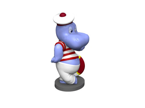 HIPPO FREDDY FLAUTE FOR 3D PRINT STL 3D Print Model