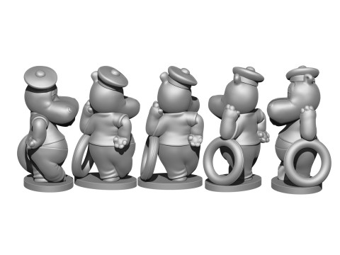 HIPPO FREDDY FLAUTE FOR 3D PRINT STL Model Cetak 3D