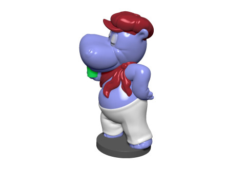 HIPPO SASHA SONNENDECK FOR 3D PRINT STL Model Cetak 3D