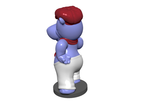 HIPPO SASHA SONNENDECK FOR 3D PRINT STL Model Cetak 3D