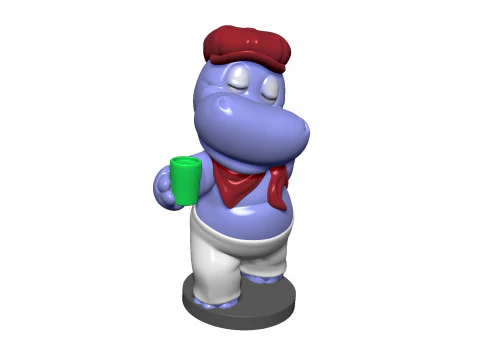 HIPPO SASHA SONNENDECK FOR 3D PRINT STL 3D Print Model