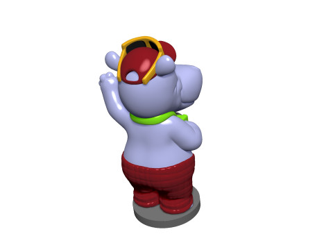 HIPPO TELE TONY FOR 3D PRINT STL 3D-Druckmodell