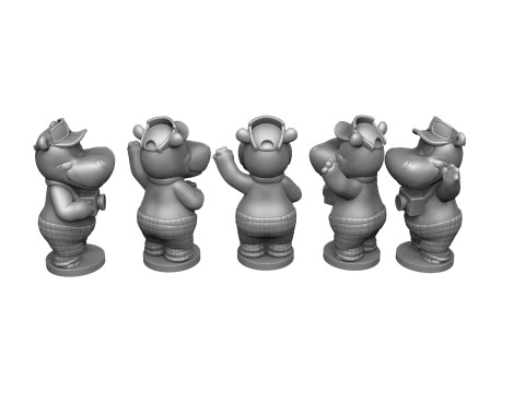 HIPPO TELE TONY FOR 3D PRINT STL 3D-Druckmodell