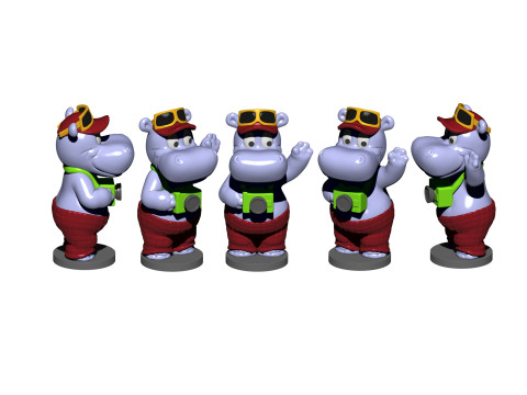 HIPPO TELE TONY FOR 3D PRINT STL 3D-Druckmodell