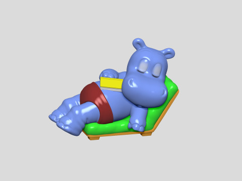 HIPPO TRAUMER TOMMI FOR 3D PRINT STL 3Dプリントモデル