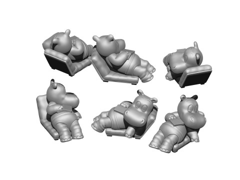 HIPPO TRAUMER TOMMI FOR 3D PRINT STL Modelo de impresión 3D