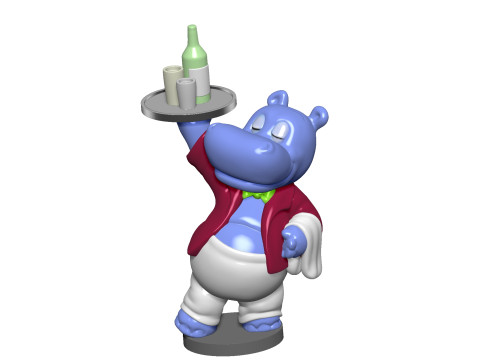 HIPPO WILLI WIRBELWIND FOR 3D PRINT STL 3Dプリントモデル