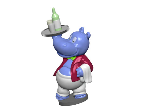 HIPPO WILLI WIRBELWIND FOR 3D PRINT STL 3D Print Model
