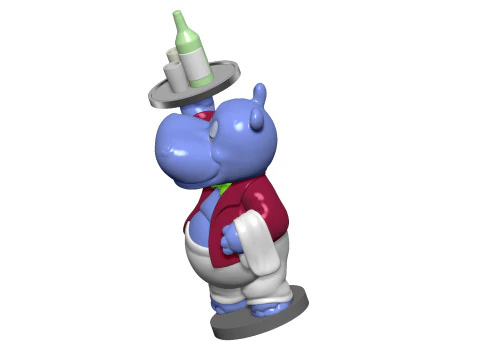 HIPPO WILLI WIRBELWIND FOR 3D PRINT STL 3D Print Model