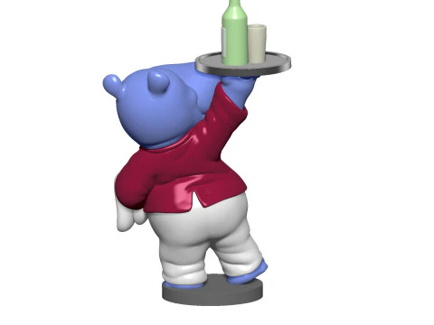 HIPPO WILLI WIRBELWIND FOR 3D PRINT STL 3D Print Model