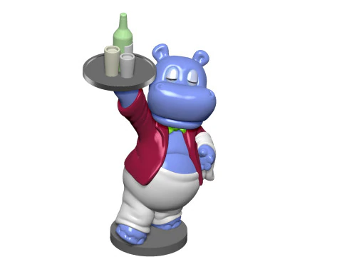 HIPPO WILLI WIRBELWIND FOR 3D PRINT STL 3D Print Model