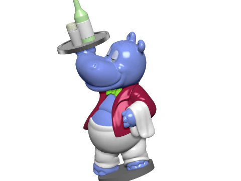 HIPPO WILLI WIRBELWIND FOR 3D PRINT STL 3D Print Model