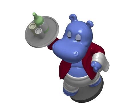 HIPPO WILLI WIRBELWIND FOR 3D PRINT STL 3D Print Model