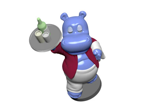HIPPO WILLI WIRBELWIND FOR 3D PRINT STL 3D Print Model