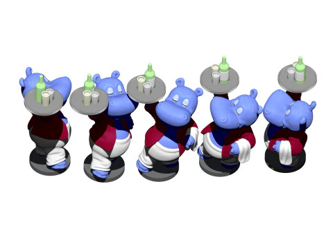 HIPPO WILLI WIRBELWIND FOR 3D PRINT STL 3D Print Model
