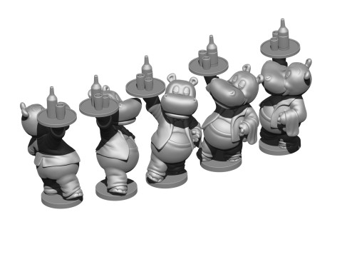HIPPO WILLI WIRBELWIND FOR 3D PRINT STL 3D 프린트 모델