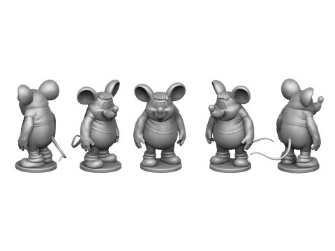 Mouse from Leopold for 3D printing STL Model 3D