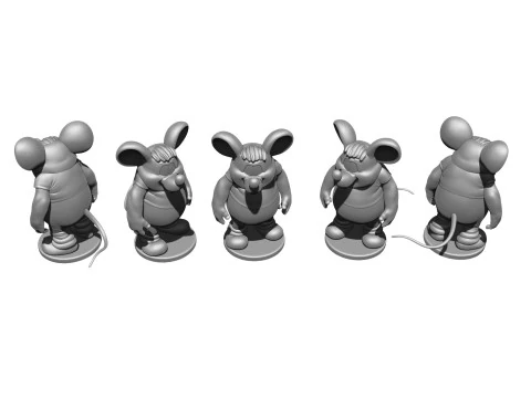 Mouse de Leopold para impress&atilde;o 3D STL Modelo 3D