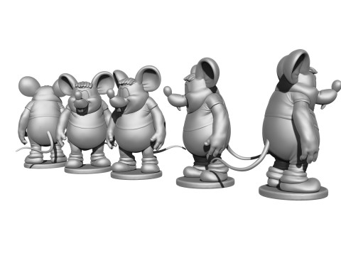 Mouse from Leopold for 3D printing STL Model 3D
