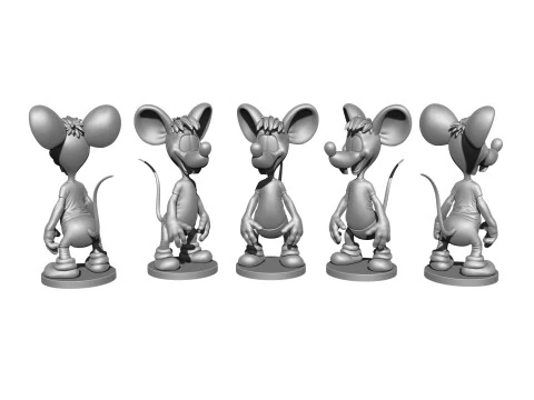Second Mouse from Leopold for 3D printing STL 3D Model