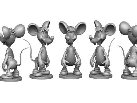 Second Mouse from Leopold for 3D printing STL 3D Model