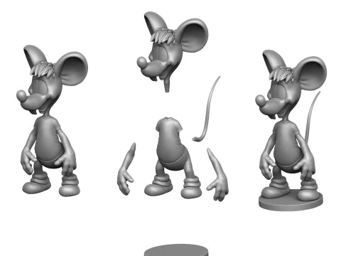 Second Mouse from Leopold for 3D printing STL 3D Model
