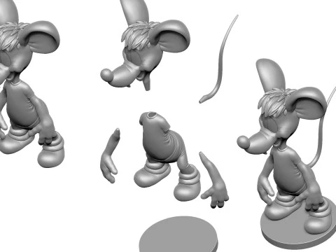 Second Mouse from Leopold for 3D printing STL 3D Model