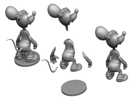 Second Mouse from Leopold for 3D printing STL 3D मॉडल