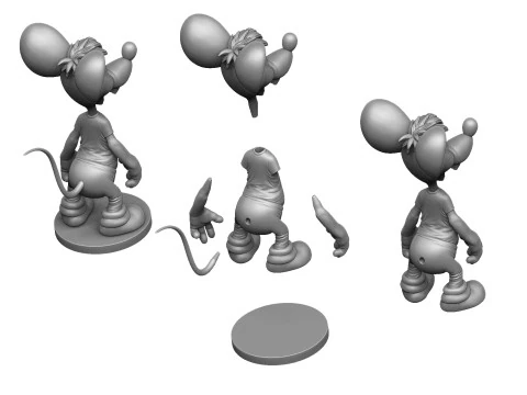 Second Mouse from Leopold for 3D printing STL 3D Model
