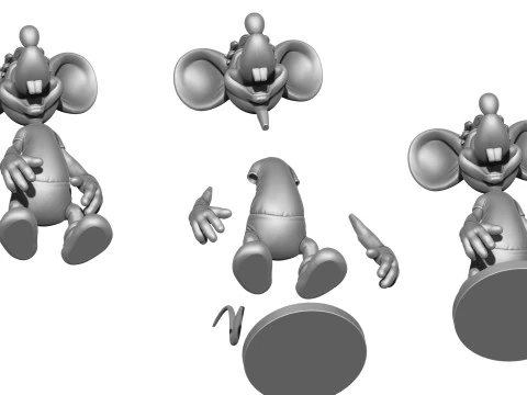 Second Mouse from Leopold for 3D printing STL 3D Model