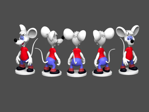 Second Mouse from Leopold for 3D printing STL 3D Model