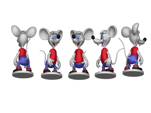 Second Mouse from Leopold for 3D printing STL 3D Model