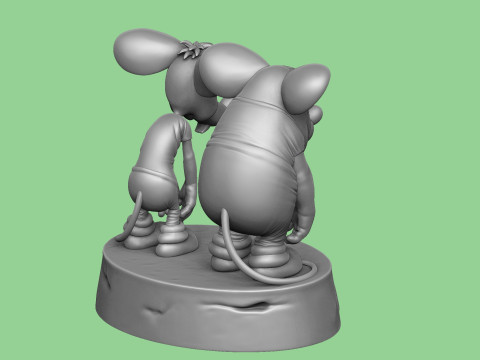 SAD MICE Prosti nas Leopold for 3D printing STL 3D Model