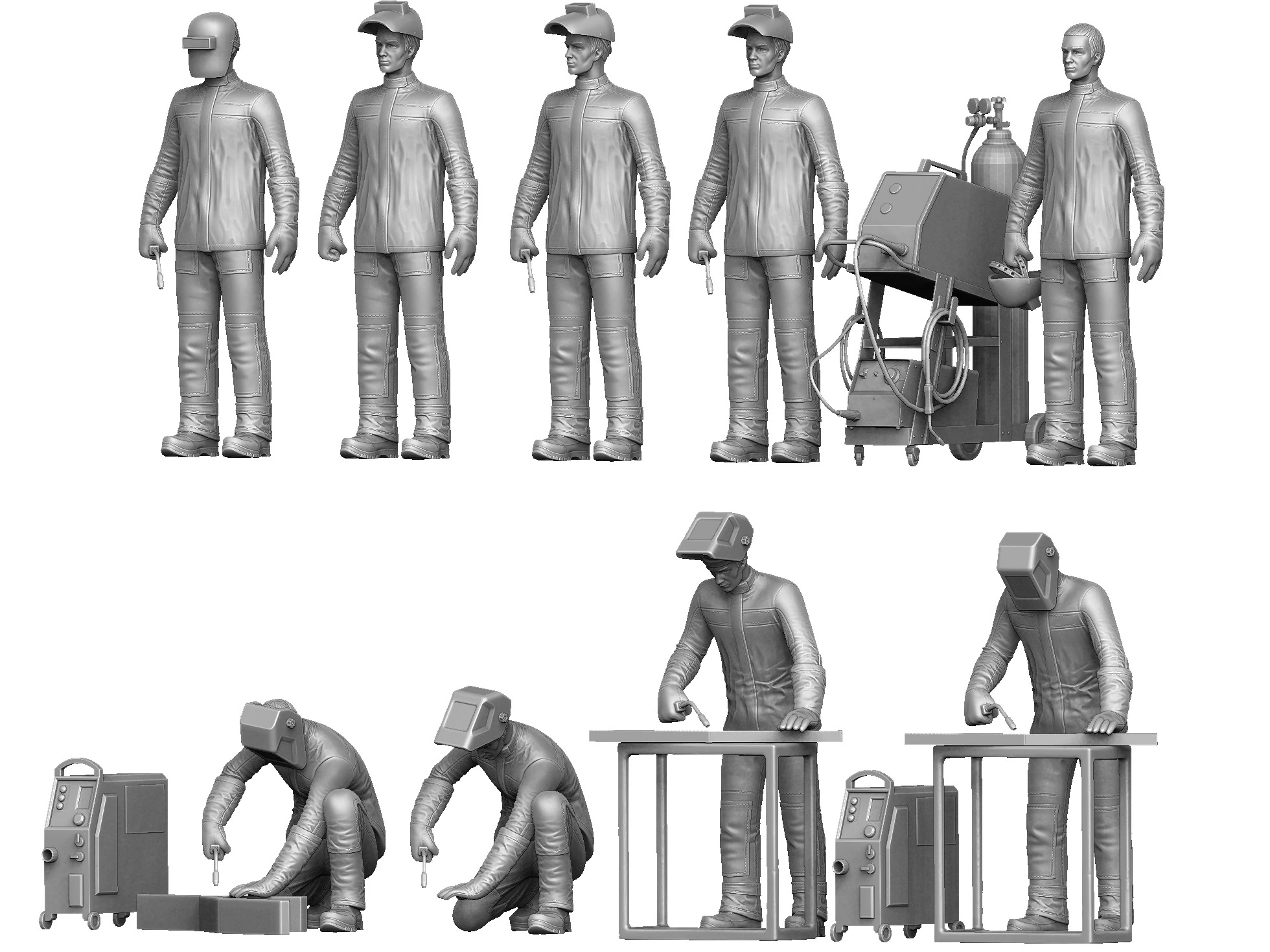Welders and masks for 3D printing STL 3D Print Model .c4d .max .obj .3ds .fbx .stl .blend