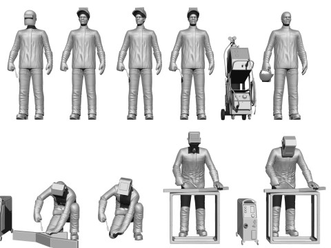 Welders and masks for 3D printing STL Modello di stampa 3D